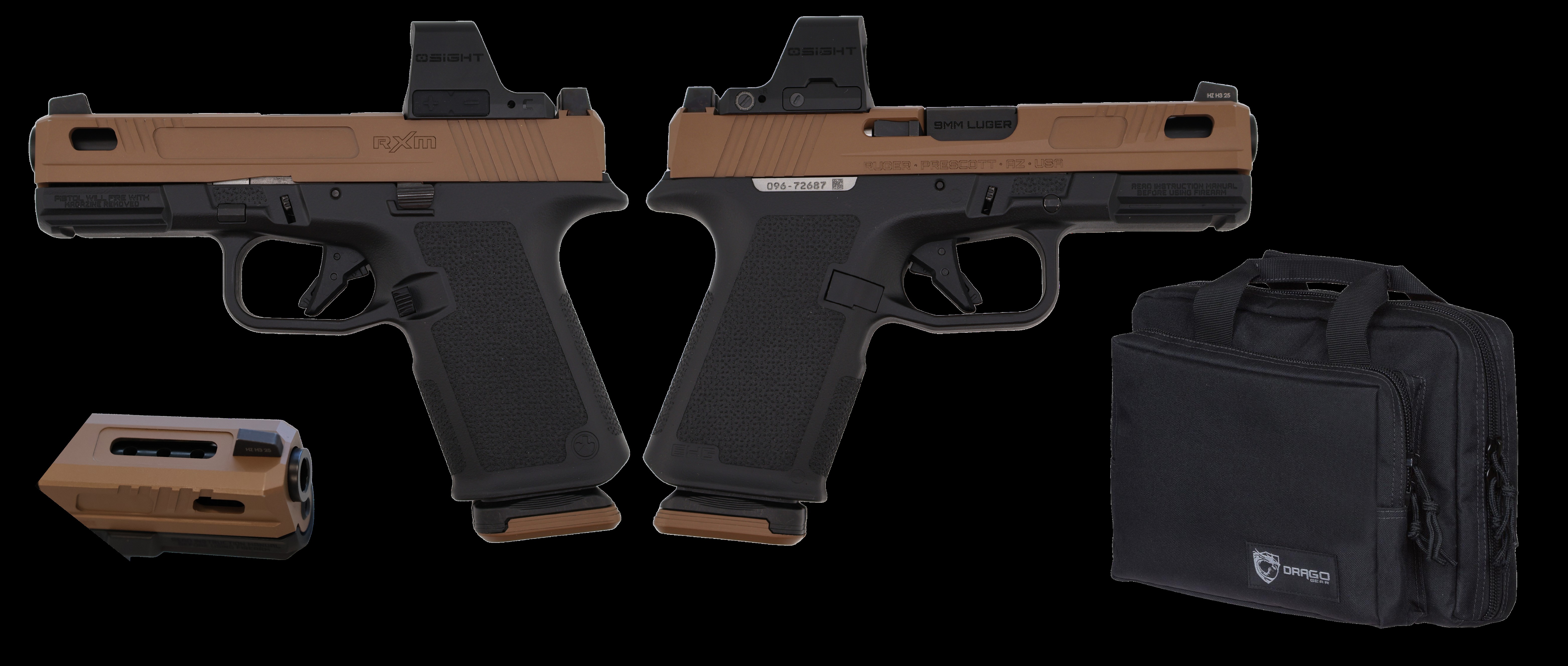 RUGER RXM 9MM 4" 15+1 TACPAC PORTED OSIGHT (image for) RUGER RXM 9MM 4" 15+1 TACPAC PORTED OSIGHT