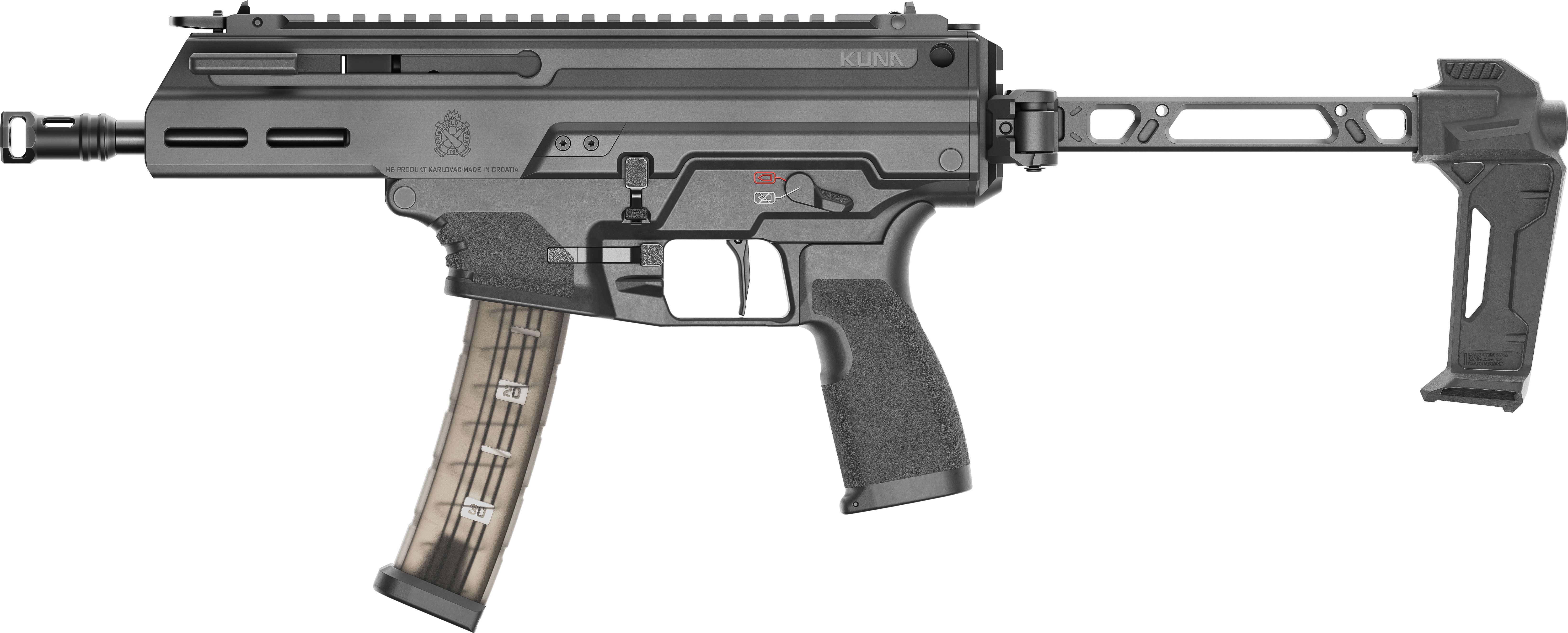 SPRINGFIELD ARMORY KUNA 9MM FSA BRACE 6.125" 30+1 (image for) SPRINGFIELD ARMORY KUNA 9MM FSA BRACE 6.125" 30+1