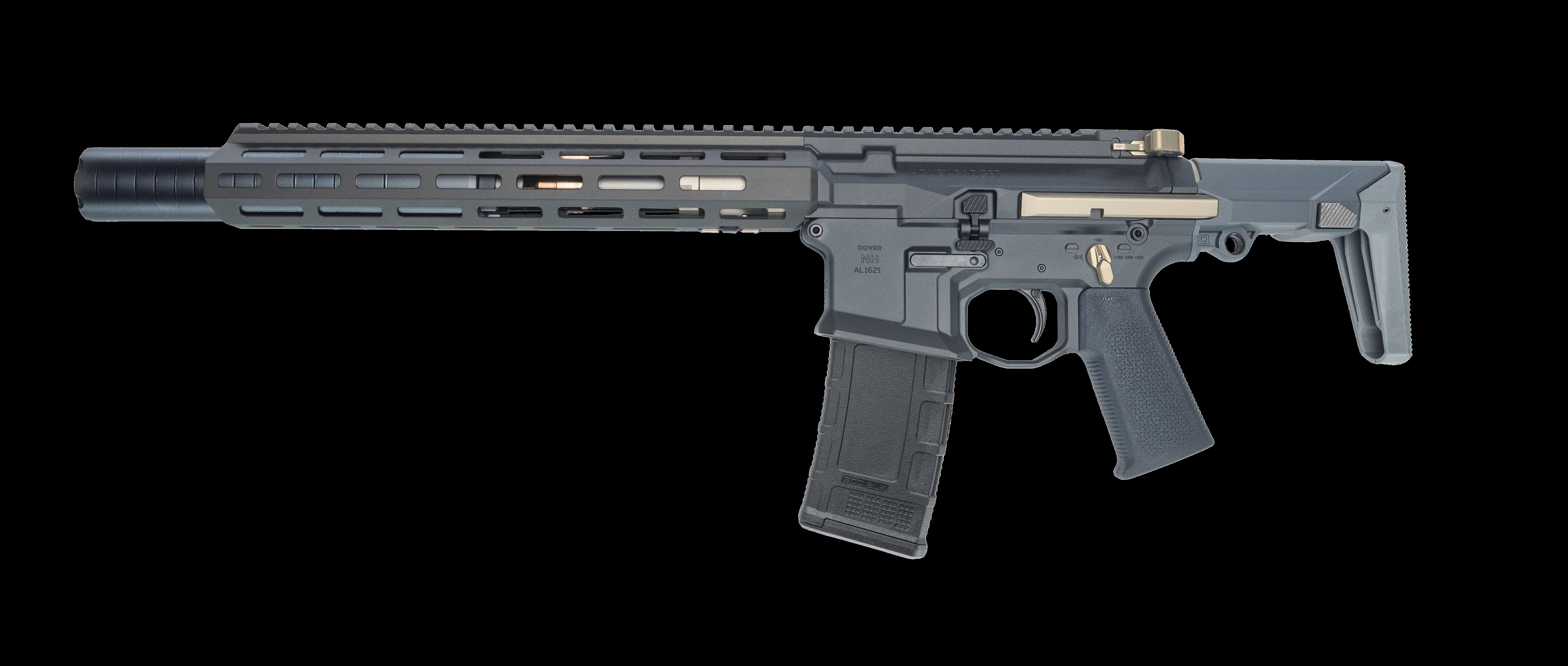 Q HONEY BADGER SBR 300BLK 7" SNIPER GREY W/SUPPRESSOR (image for) Q HONEY BADGER SBR 300BLK 7" SNIPER GREY W/SUPPRESSOR